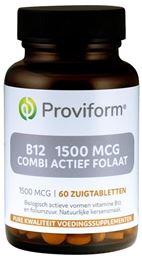 Proviform Vitamine B12 1500 mcg combi actief folaat 60 Zuigtabletten