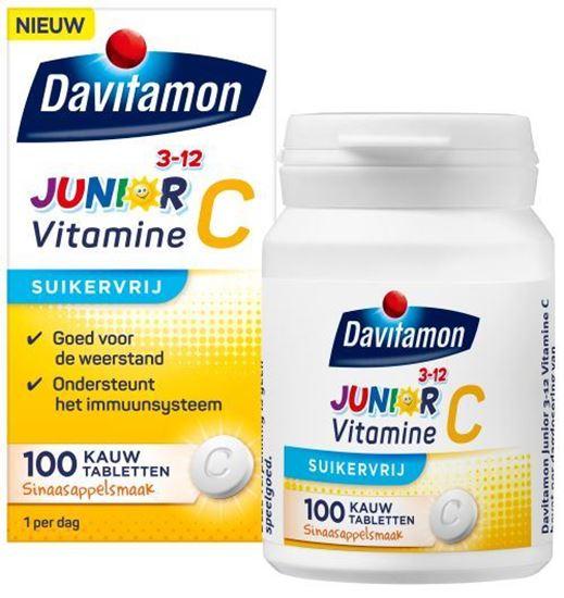 Davitamon Junior vitamine C sinaasappel 100 Kauwtabletten