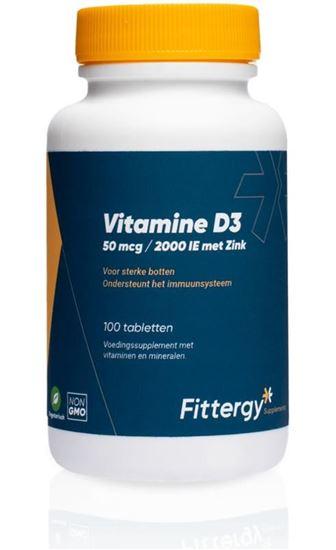 Fittergy Vitamine D3 50 mcg met zink 100 Tabletten