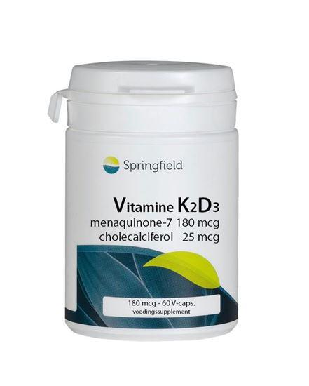 Springfield Vit K2D3 180 & 25 mcg 60 Vegetarische capsules