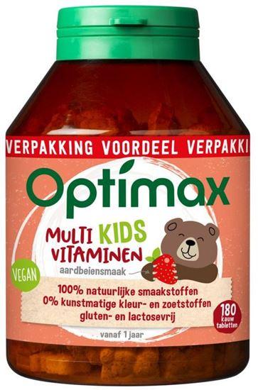 Optimax Kinder multi aardbei 180 Kauwtabletten