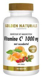 Golden Naturals Vitamine C 1000 + rozenbottel 180 Tabletten