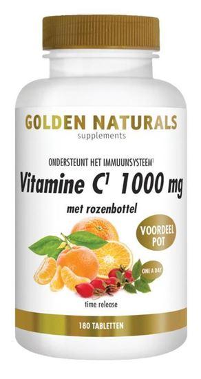 Golden Naturals Vitamine C 1000 + rozenbottel 180 Tabletten