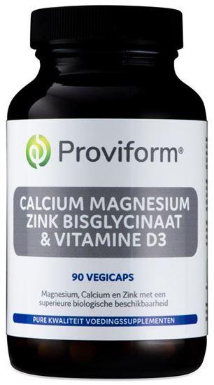 Proviform Calcium magnesium zink bisglycinaat & D3 90 Vegetarische capsules