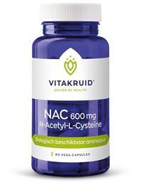 Vitakruid NAC 600 mg N-Acetyl-L-Cysteine 60 Vegetarische capsules