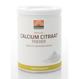 Mattisson Calcium citraat poeder - 21% elementair calcium 125 Gram