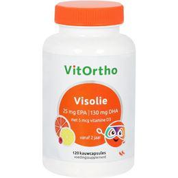 Vitortho Visolie 25 mg EPA 130 mg kind 120 Kauwtabletten