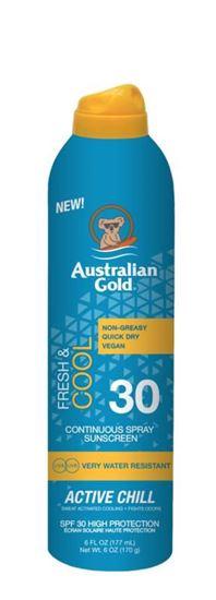 Australian Gold Fresh & cool active chill continuous spray SPF30 177 Milliliter