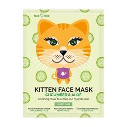 Montagne Kitten sheet face mask cucumber & aloe 1 Stuks