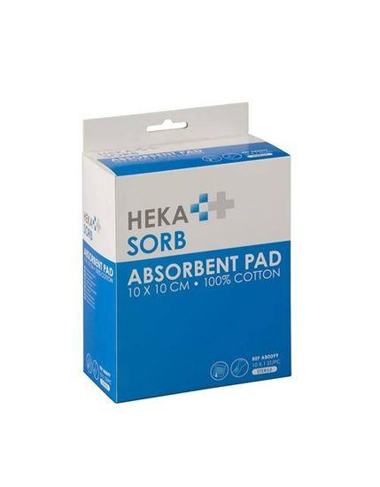 Heka Absorberend verband 10 x 10 cm steriel 10 Stuks