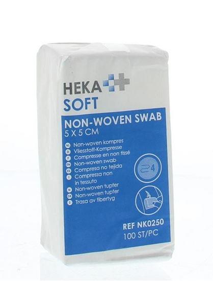 Hekasoft Non woven kompres 5 x 5 4-laags 100 Stuks