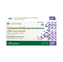 Livsane Paracetamol 240 mg 10 Zetpillen