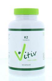 Vitiv Vitamine K2 100 mcg 100 Capsules