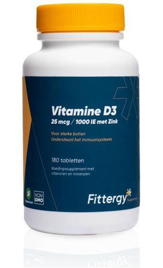 Fittergy Vitamine D3 25 mcg met zink 180 Tabletten