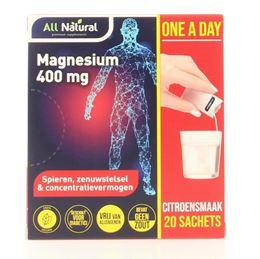 All Natural Magnesium 400 mg 20 Sachets