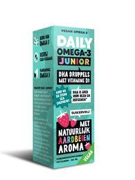 Daily Supplement Daily omega-3 junior DHA & Vit D3 aardbei - vegan 50 Milliliter