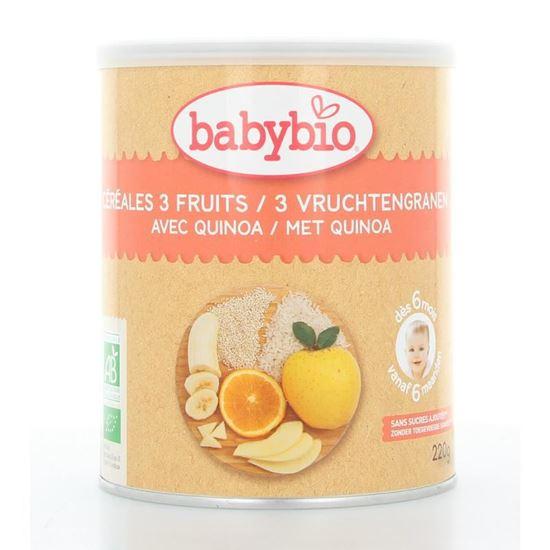 Babybio Babygranen 3 vruchten 6 maand 220 Gram