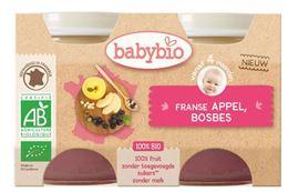 Babybio Dessert appel bosbes 130 gram bio 2 Stuks