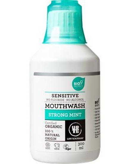 Urtekram Mondwater sensitive strong mint 300 Milliliter