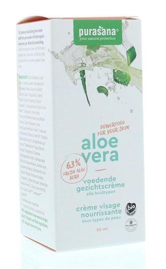 Purasana Aloe vera gezichtscreme voedend 50 Milliliter