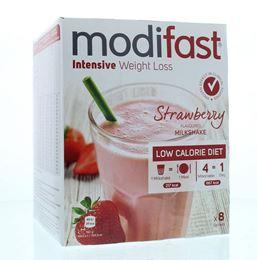 Modifast Intensive milkshake aardbei 8 zakjes 440 Gram