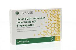 Livsane Loperamide 2 mg diarreeremmer 20 Capsules