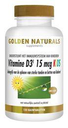 Golden Naturals Vitamine D3 15 mcg kids 120 Kauwcapsules