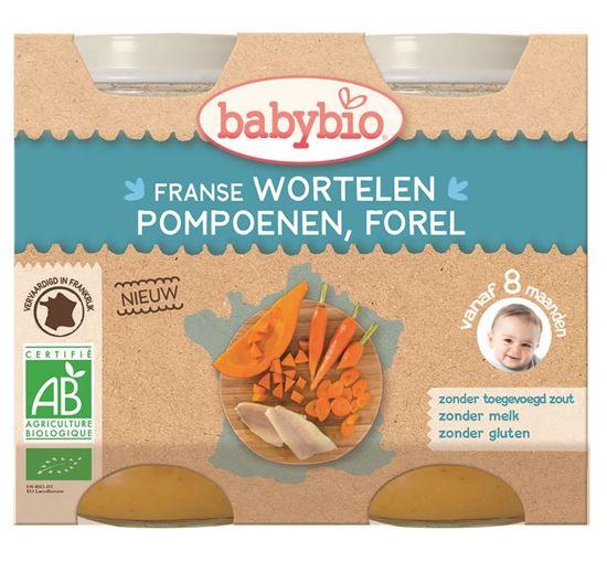 Babybio Wortel, pompoen en forel 8 maanden 200 gram bio 2 Stuks