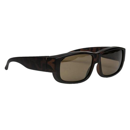 Melleson Eyewear Overzetzonnebril bruin polariserend groot 1 Stuks