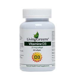 Livinggreens Vitamine D3 25 mcg 360 Softgels