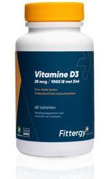 Fittergy Vitamine D3 25 mcg met zink 60 Tabletten