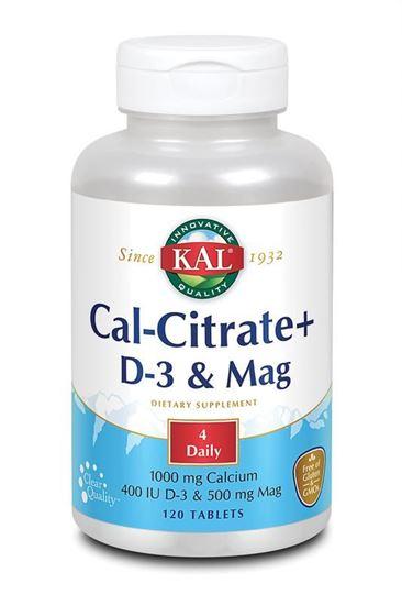 KAL Calcium citraat + D3 & magnesium 120 Tabletten