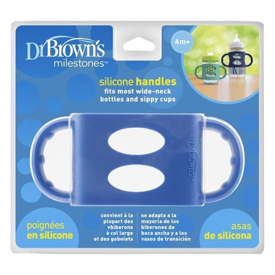 Dr Brown's Siliconen handvat voor brede hals blauw 1 Stuks