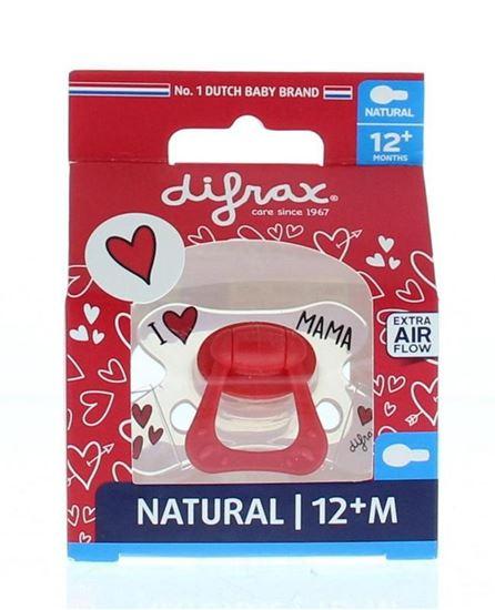 Difrax Fopspeen natural I love 12+ maanden 1 Stuks