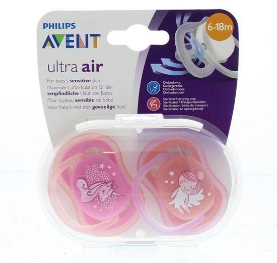 Avent Fopspeen meisje ultra air 6-18 maanden 1 Stuks