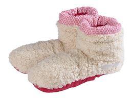 Warmies Slippies boots sherpa beige/roze 37 - 42 1 Paar