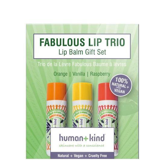 Human+Kind Lipbalm trio verpakking vegan 3 Stuks