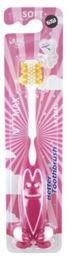 Bettertoothbrush Tandenborstel kids happy face roze 1 Stuks