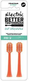 Bettertoothbrush Opzetborstel regular coral 2 Stuks