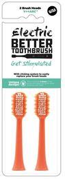 Bettertoothbrush Opzetborstel premium coral 2 Stuks