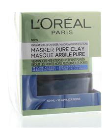 Loreal Pure clay masker anti-imperfecties 50 Milliliter