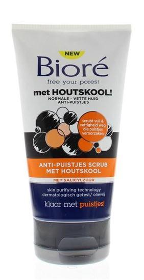 Biore Anti puistjes scrub houtskool 125 Milliliter