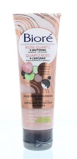 Biore Rose quartz houtskool scrub 110 Milliliter