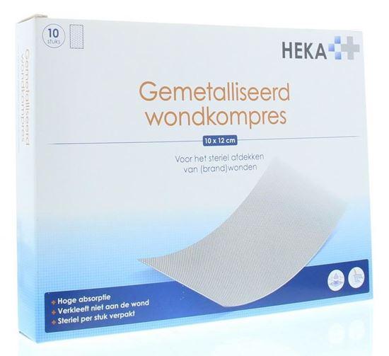 Heka Klein Wondkompres gemetalliseerd 10 x 12 cm steriel 10 Stuks