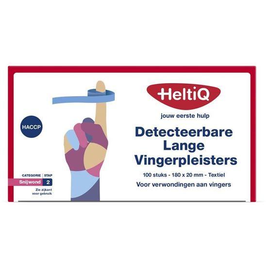 Heltiq Detect vingerpleister lang textiel 180 x 20 100 Stuks