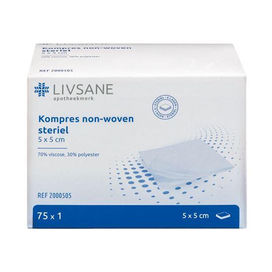 Livsane Kompres non woven steriel 5 x 5 cm 1 Stuks