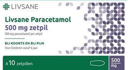 Livsane Paracetamol 500 mg 10 Zetpillen