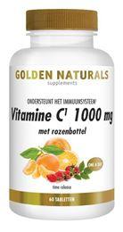 Golden Naturals Vitamine C 1000 + rozenbottel 60 Tabletten