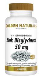 Golden Naturals Zink bisglycinaat 50 mg 60 Tabletten