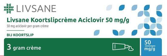 Livsane Koortslipcreme aciclovir 50 mg 3 Gram